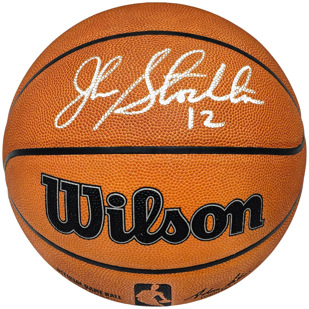 John Stockton Autographed Official Game Ball Genuine Leather Basketball Utah Jazz Beckett BAS Witness