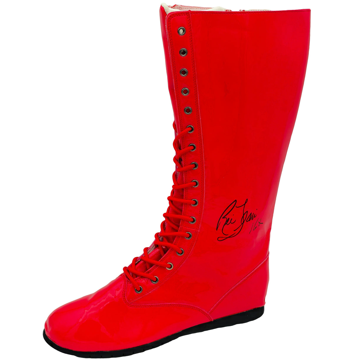 Ric Flair Autographed Red Left Footed Boot WWE "16x" JSA