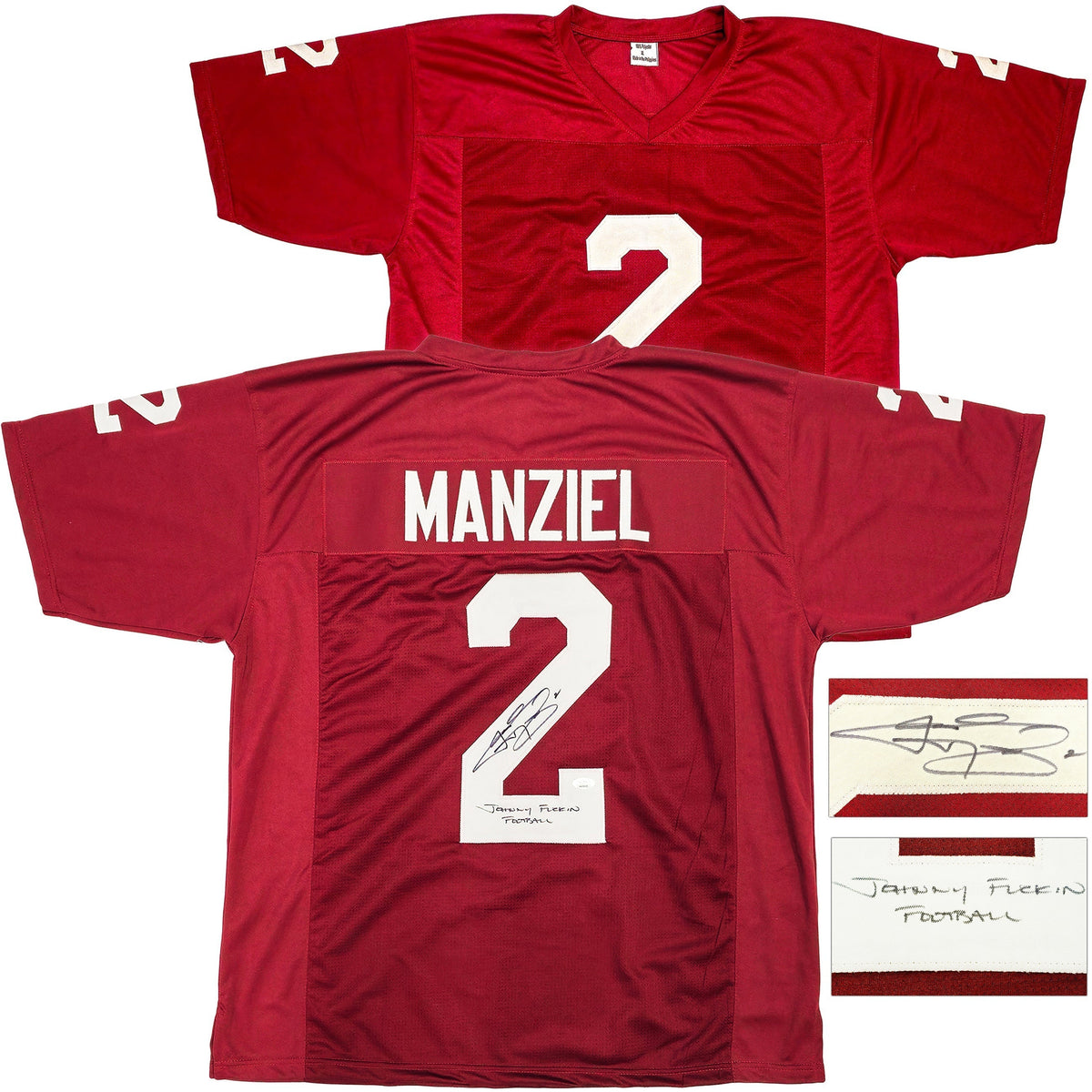 Texas A&M Aggies Johnny Manziel Autographed Maroon Football Jersey "Johnny F'ing Football" JSA