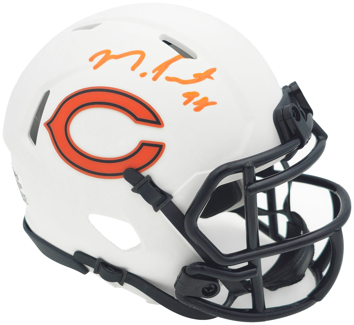 Montez Sweat Autographed Chicago Bears Lunar Eclipse White Speed Mini Helmet JSA