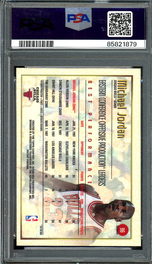 1997 Bowman's Best Michael Jordan Best Performance Refractor PSA 9 Bulls