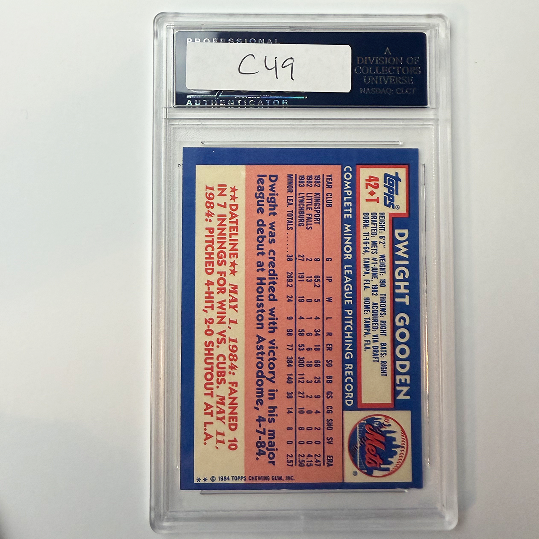 Dwight Gooden Signed 1984 Topps Traded Rookie #42T PSA Auto Authentic