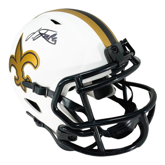 Isaiah Foskey Signed New Orleans Saints Lunar Eclipse Speed Mini Football Helmet (JSA)
