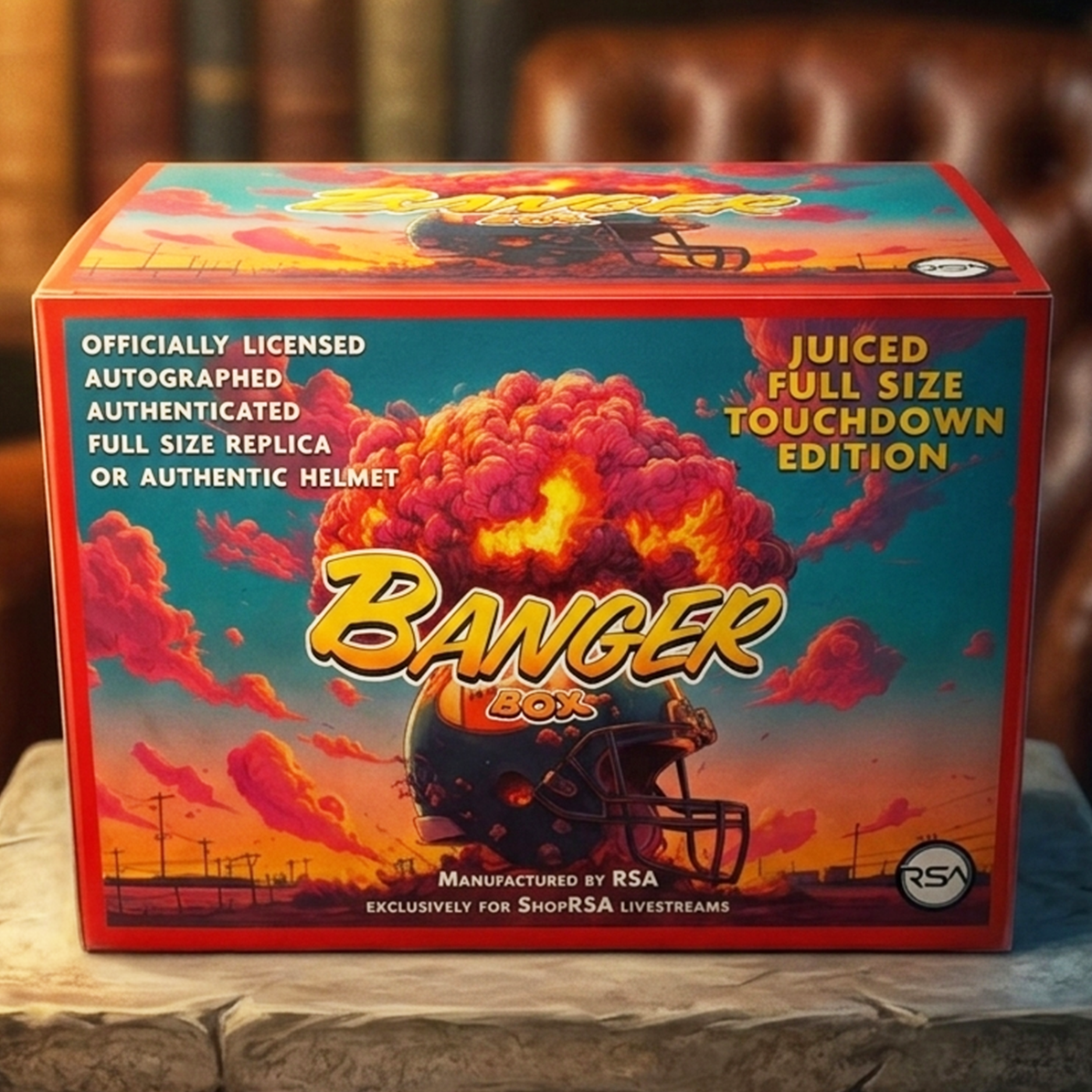 Juiced Autographed Football Helmet Banger Box - Series 4