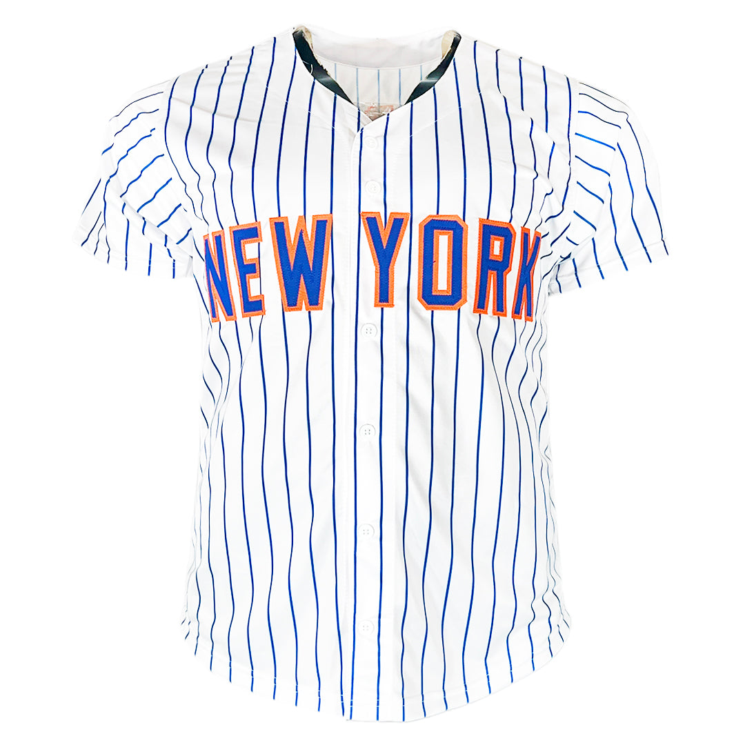 Carlos Mendoza Signed New York Pinstripe Baseball Jersey (JSA)