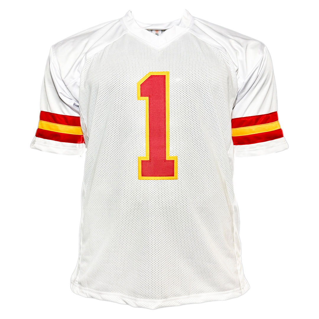 Warren Moon Signed HOF 06 Inscription Kansas City White Football Jersey (JSA)