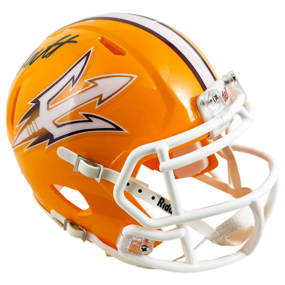 Cameron Skattebo Signed Arizona State Sun Devils Gold Speed Mini Football Helmet (BECKETT)