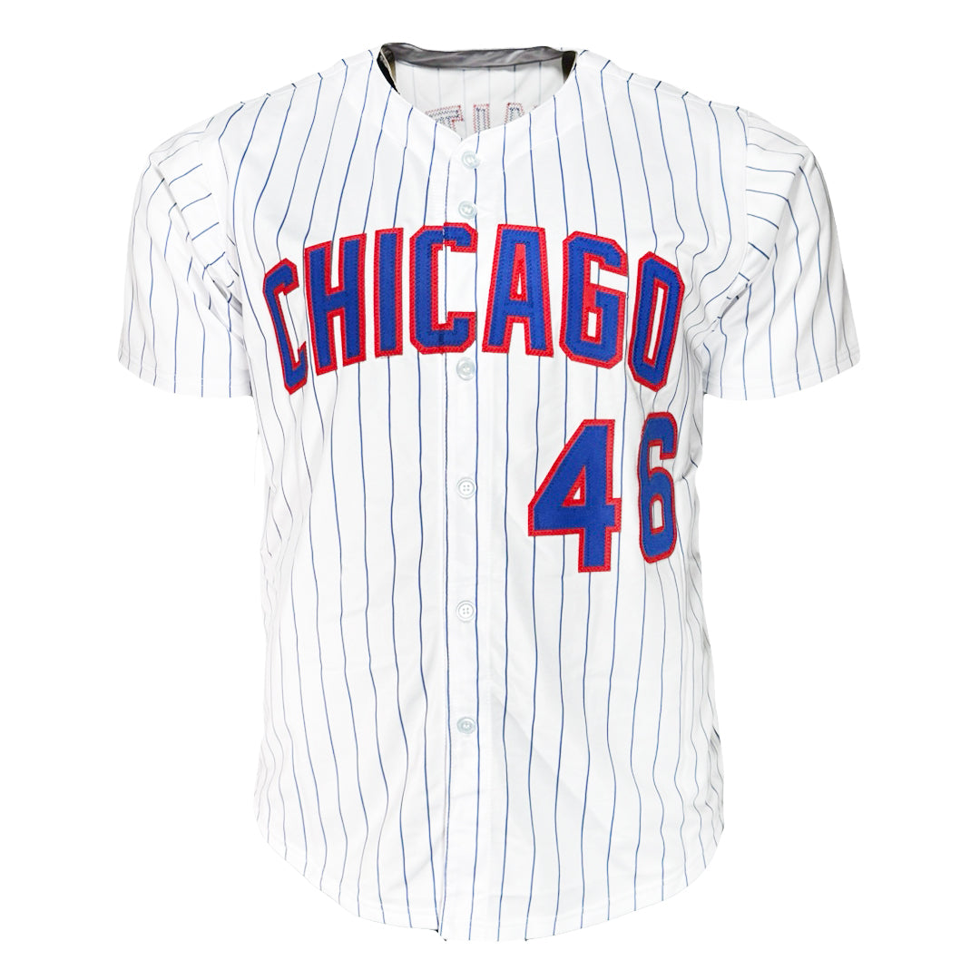 Lee Smith Signed Chicago Pinstripe Baseball Jersey (JSA)