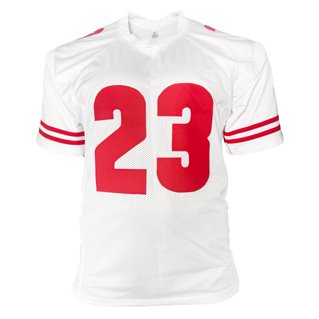 Jonathan Taylor Signed Wisconsin White Football Jersey (JSA)