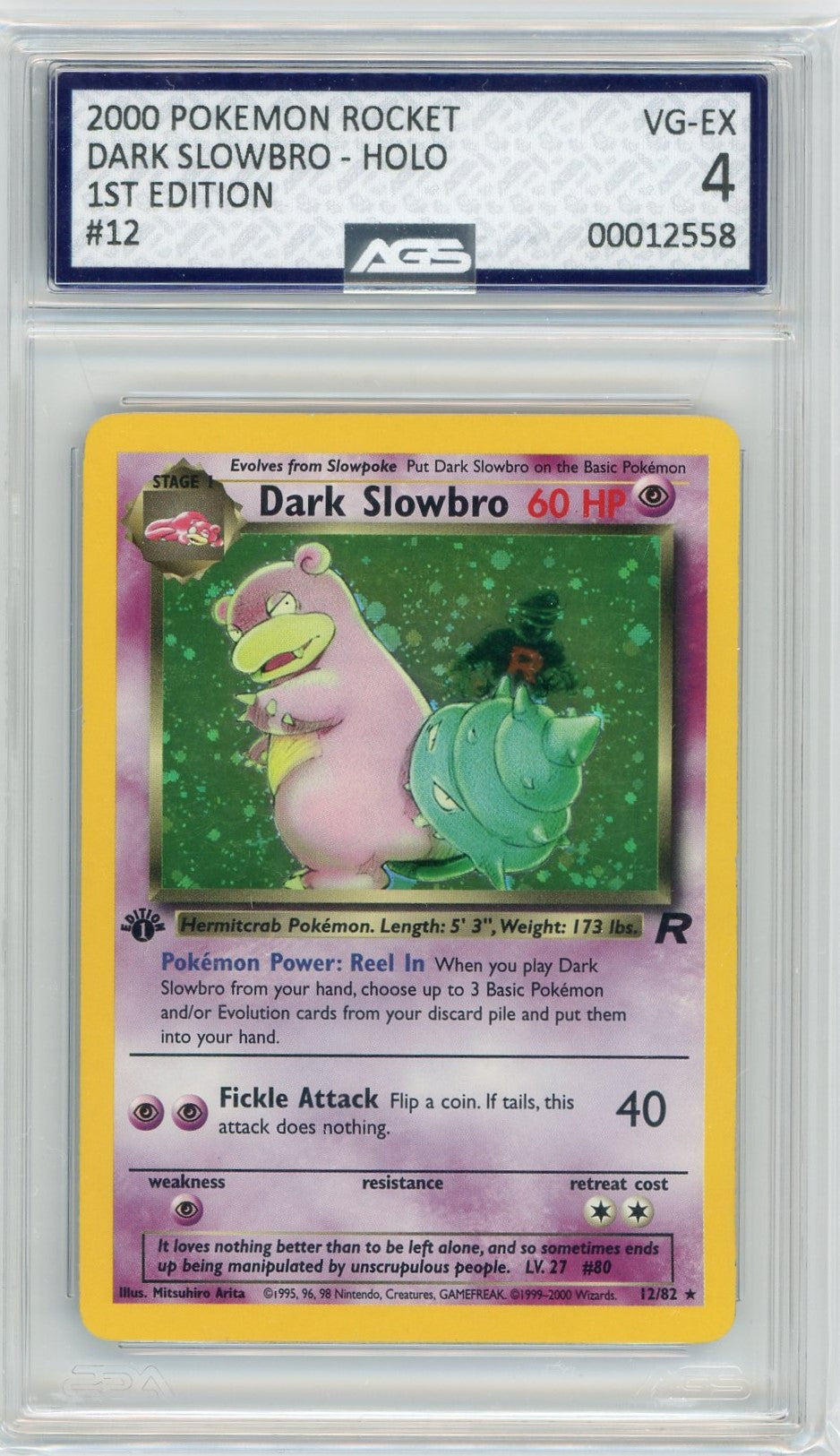 AGS (VG-EX 4) Dark Slowbro #12 - Team Rocket (1st Edition) (#00012558)
