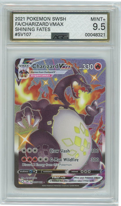 AGS (MINT+ 9.5) Charizard VMAX #SV107 - Shining Fates (#00048321)
