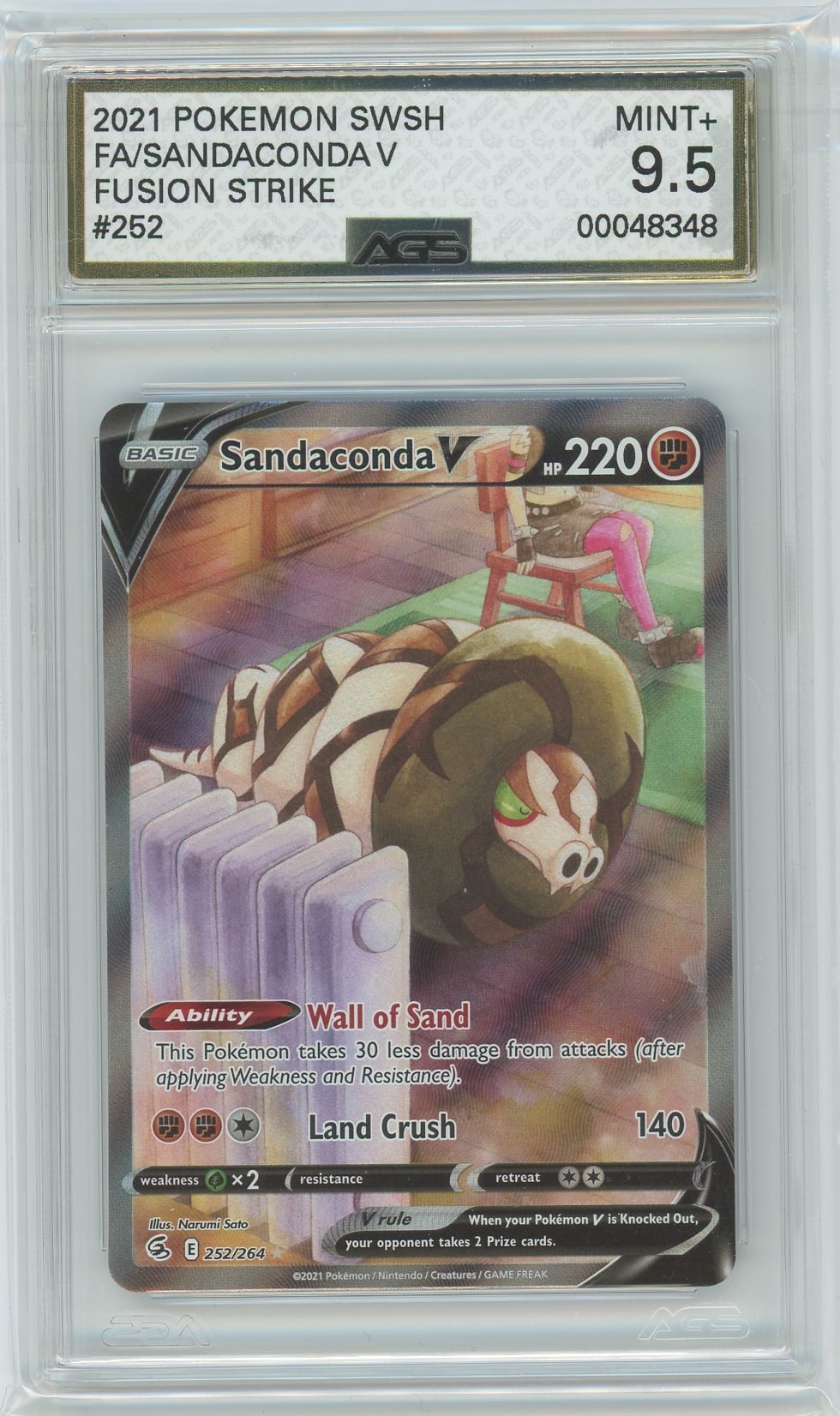 AGS (MINT+ 9.5) Sandaconda V #252 - Fusion Strike (#00048348)