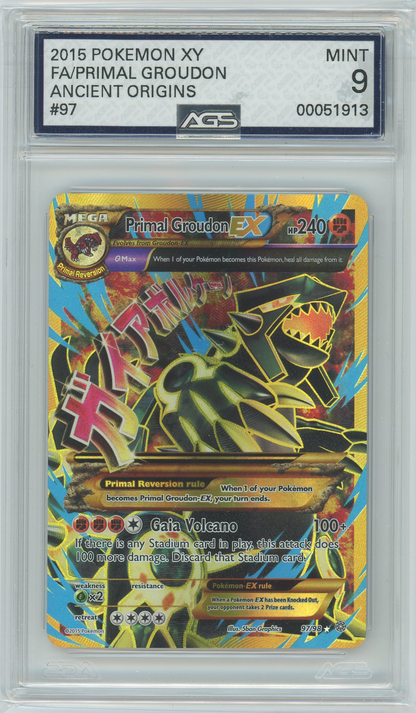 AGS (MINT 9) Primal Groudon #97 - Ancient Origins (#00051913)