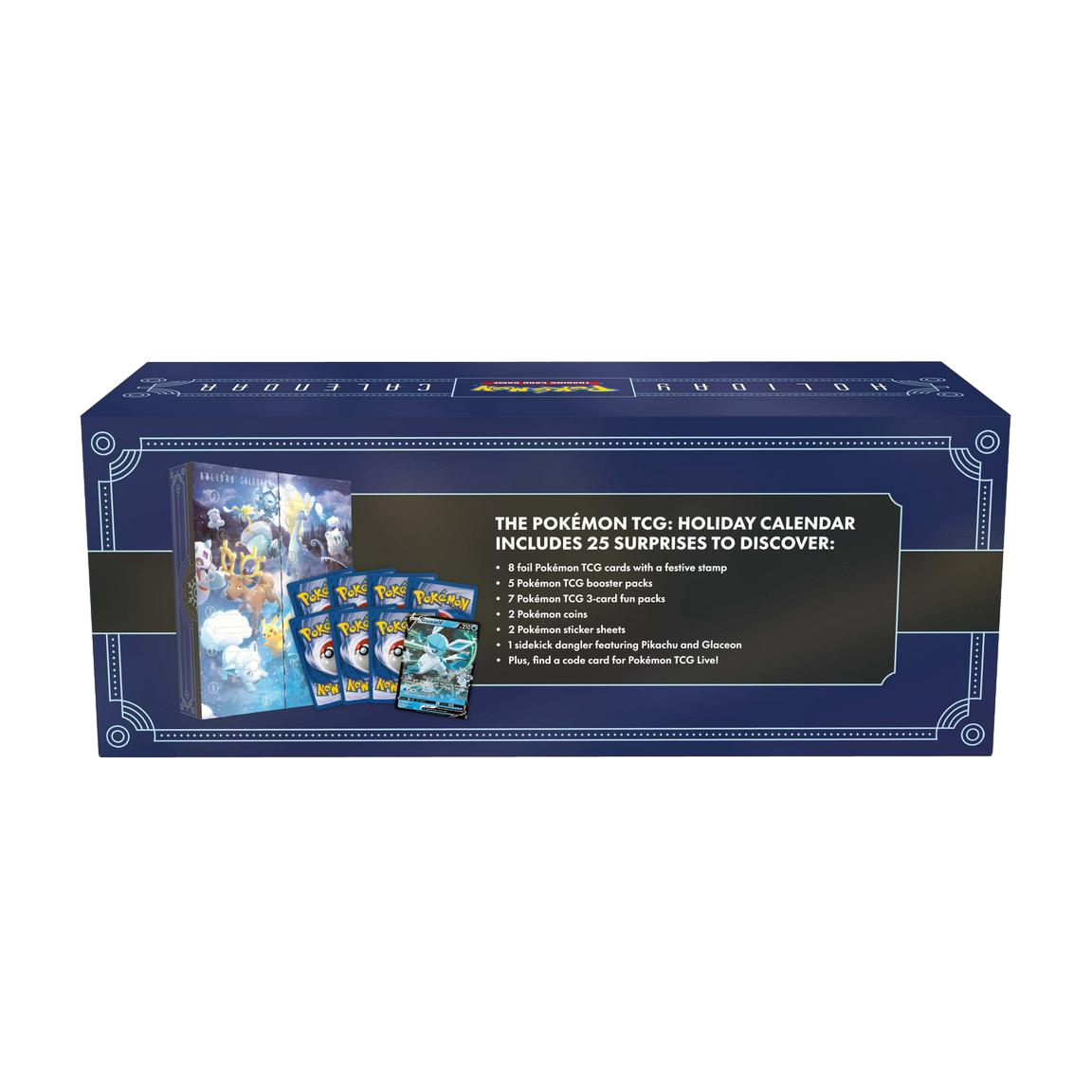 Pokemon Trading Card Game: Holiday Advent Calendar 2023 - 25 Days of Suprises - Includes Stamped Promo Cards, Packs & More!