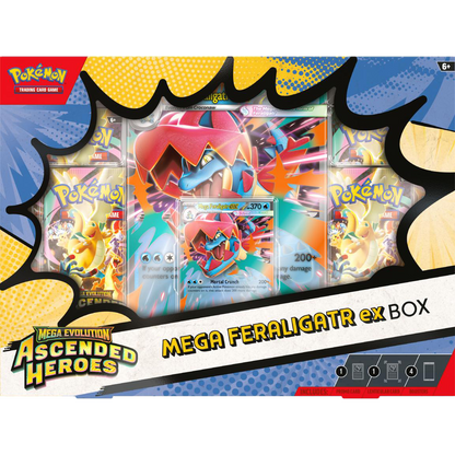 Ascended Heroes Mega ex Box (Mega Meganium, Emboar, or Feraligatr)