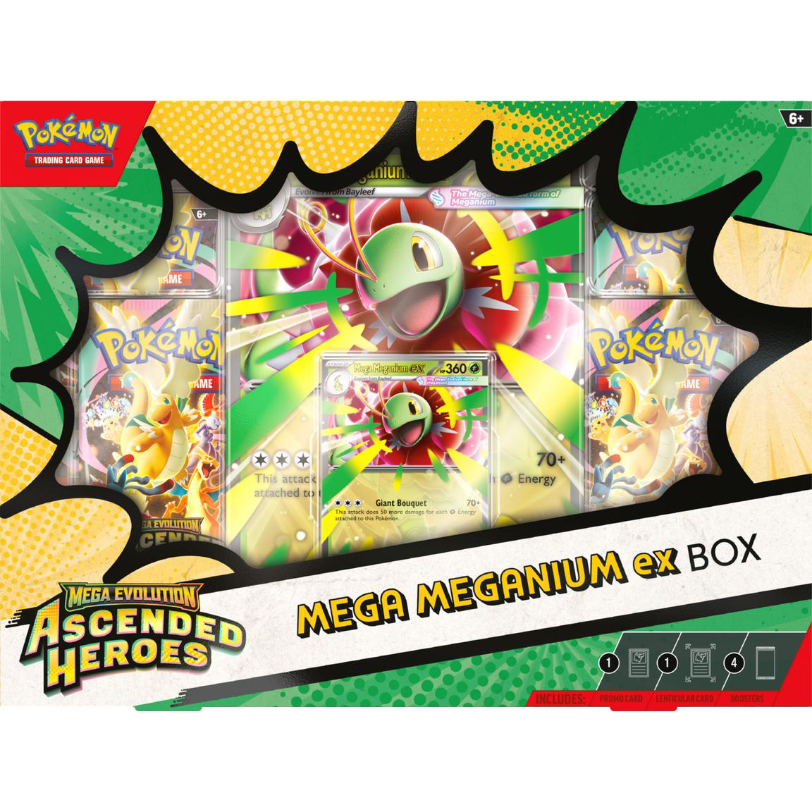 Ascended Heroes Mega ex Box (Mega Meganium, Emboar, or Feraligatr)
