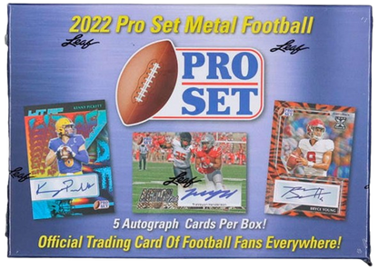 2022 Leaf Pro Set Metal Football Hobby Box
