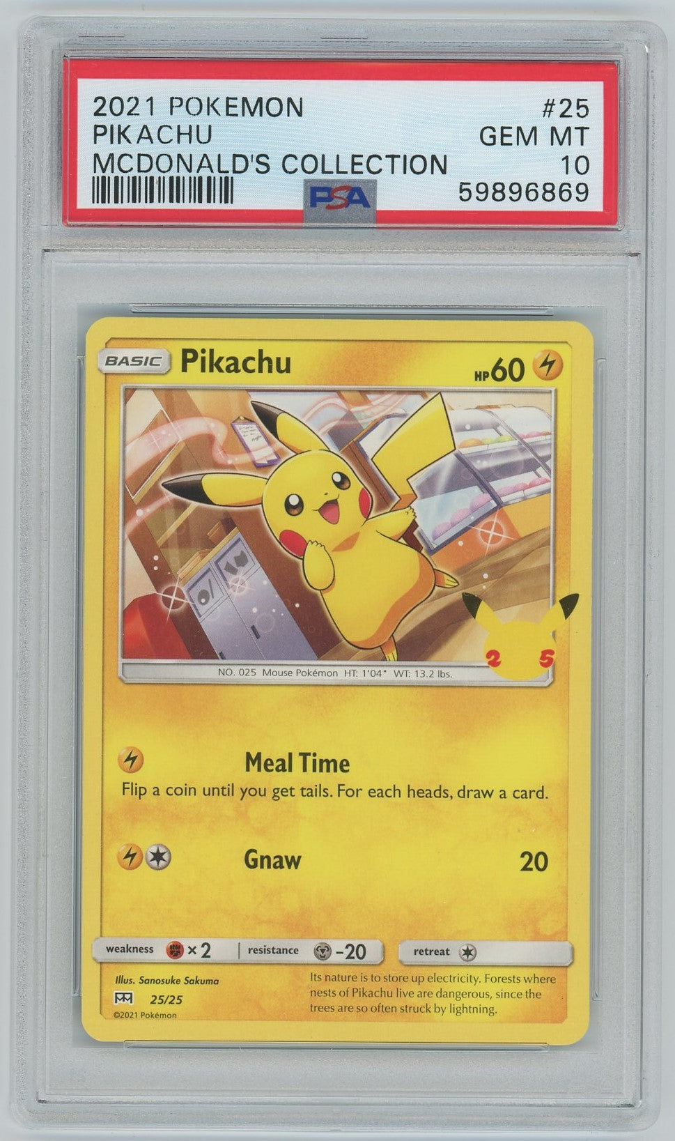 PSA (Gem MT 10) Pikachu #25 - Pokemon Mcdonald'S Collection (#59896869)