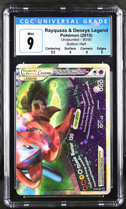 Rayquaza & Deoxys LEGEND - CGC Graded Sequential Cert # Pair (Top & Bottom Half) - Undaunted (2010)