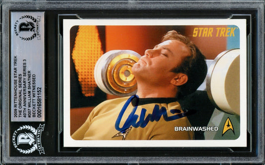 William Shatner Autographed 2009 Rittenhouse Star Trek 40th Anniversary Card #307 The Original Series Captain Kirk Beckett BAS