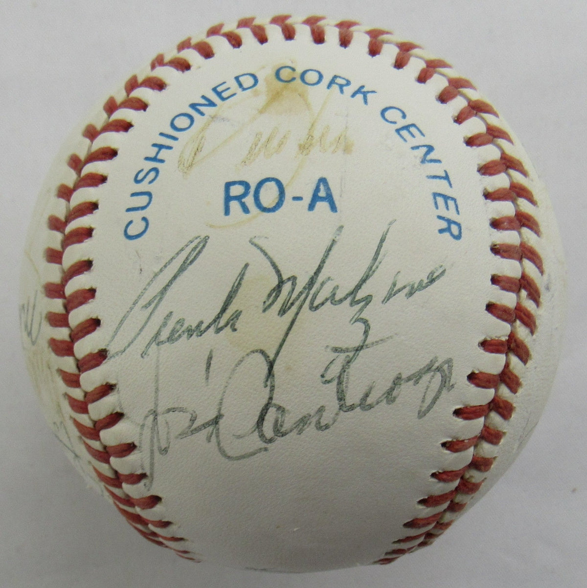Johnny Pesky, Frank Malzone + Multi Signed Auto Baseball B172
