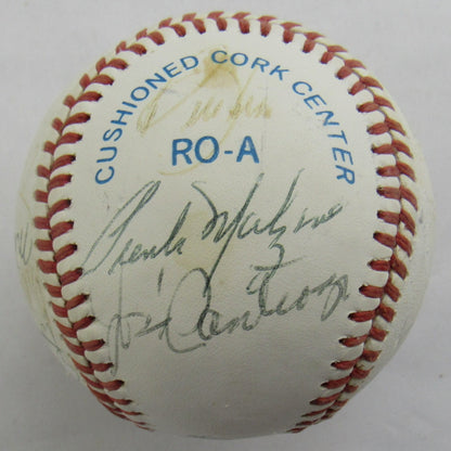 Johnny Pesky, Frank Malzone + Multi Signed Auto Baseball B172