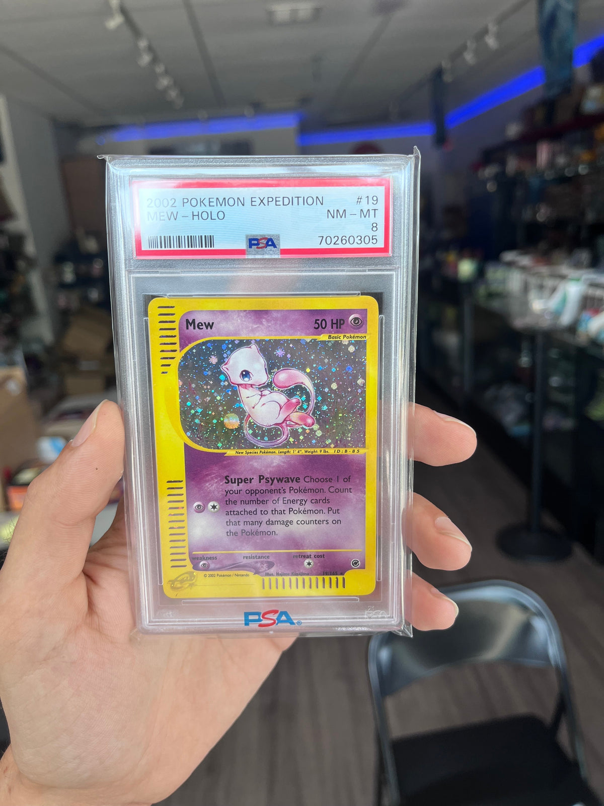 PSA (NM-MT 8) Mew - Holo #19/165 - Pokémon Expedition (#70260305)