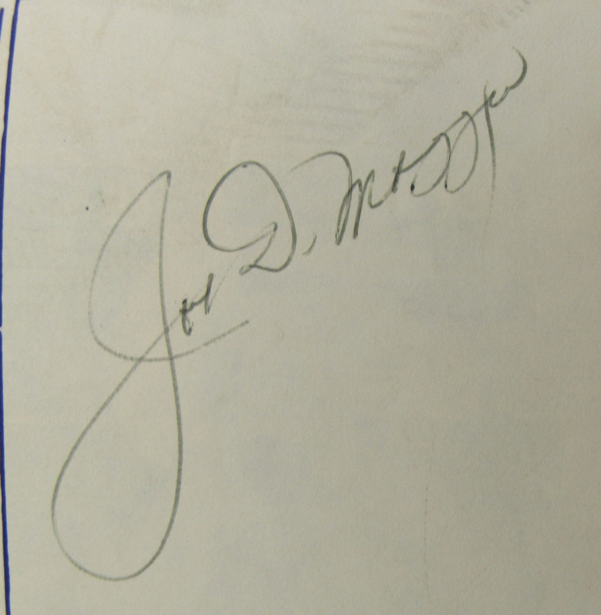 Joe DiMaggio Clay Carroll Signed Auto Mets Pamphlet