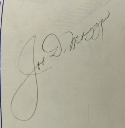 Joe DiMaggio Clay Carroll Signed Auto Mets Pamphlet