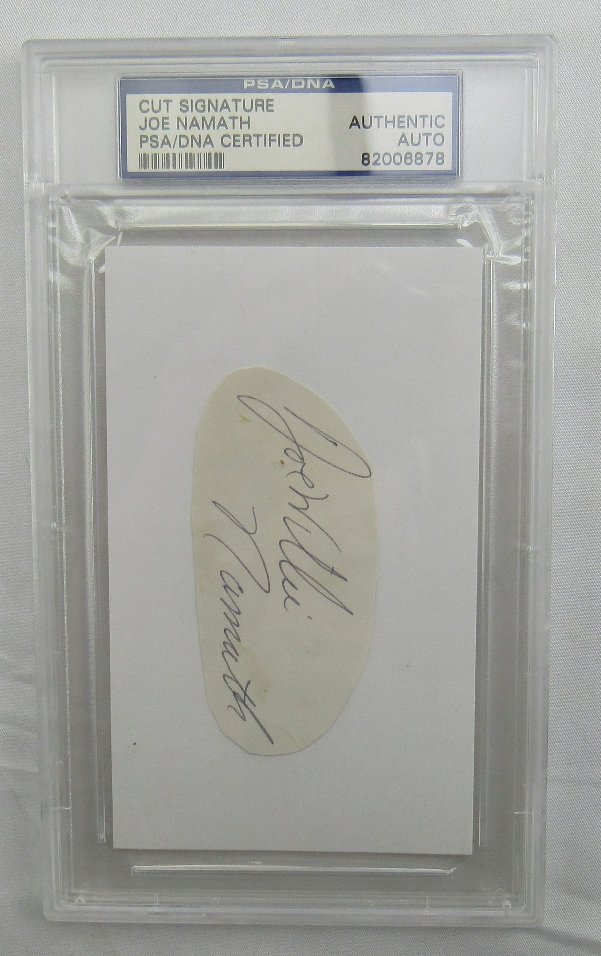 Joe Namath Cut Signed Auto PSA/DNA Encapsulated II