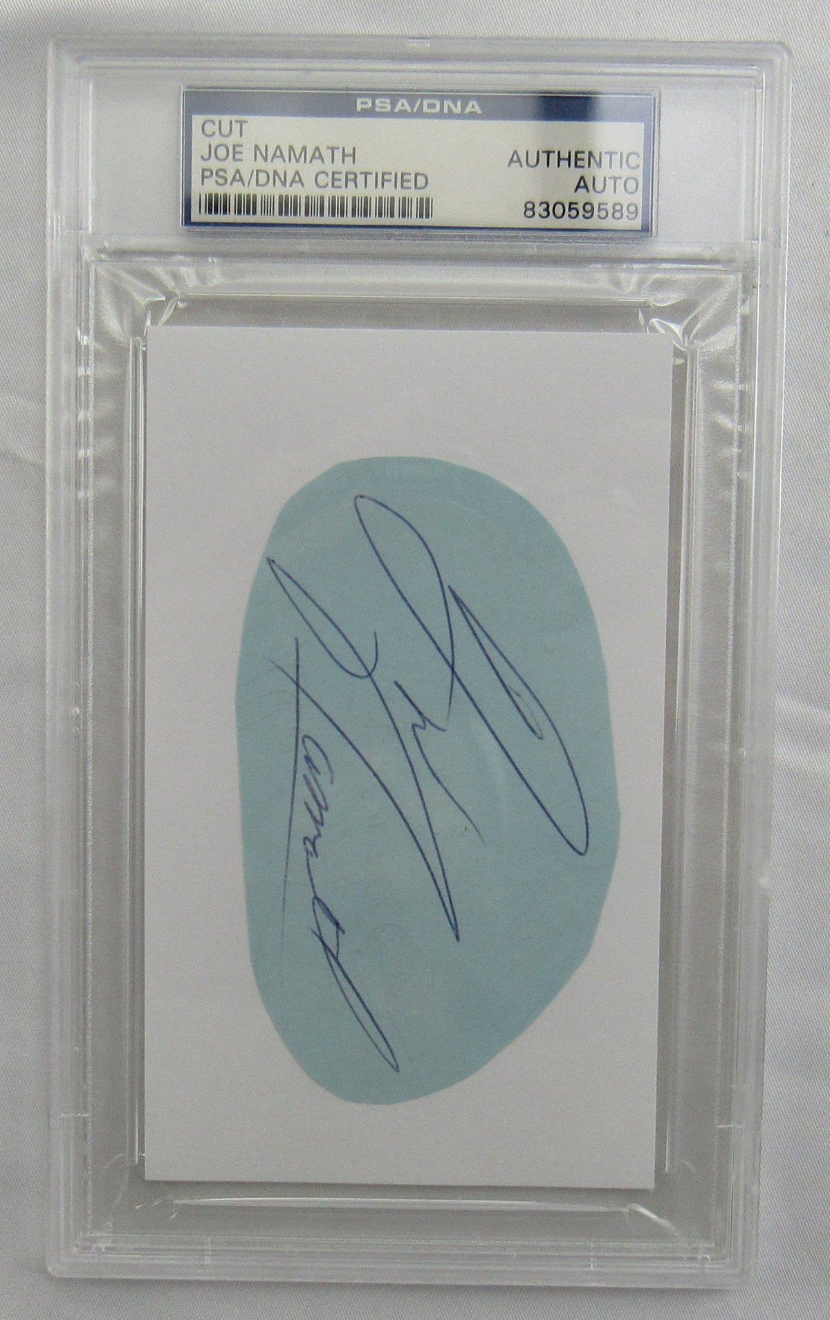 Joe Namath Cut Signed Auto PSA/DNA Encapsulated VIII