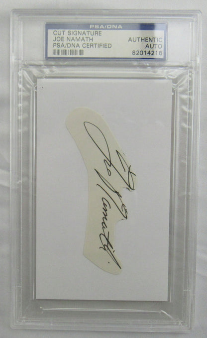 Joe Namath Cut Signed Auto PSA/DNA Encapsulated XIV