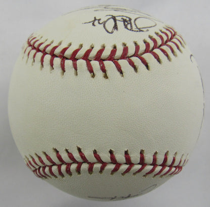 Rodrigo Lopez Bruce Chen Kris Benson +3 Signed Auto Rawlings Baseball B159