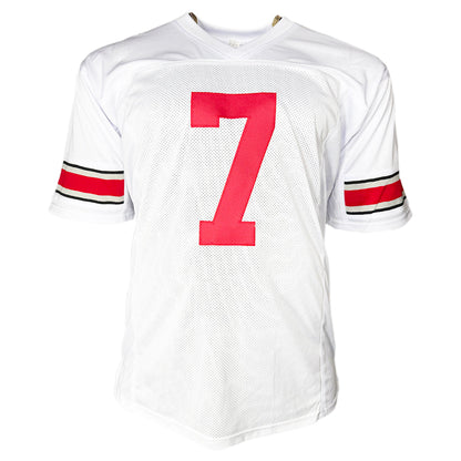 Dwayne Haskins Signed Ohio State College White Football Jersey (JSA)