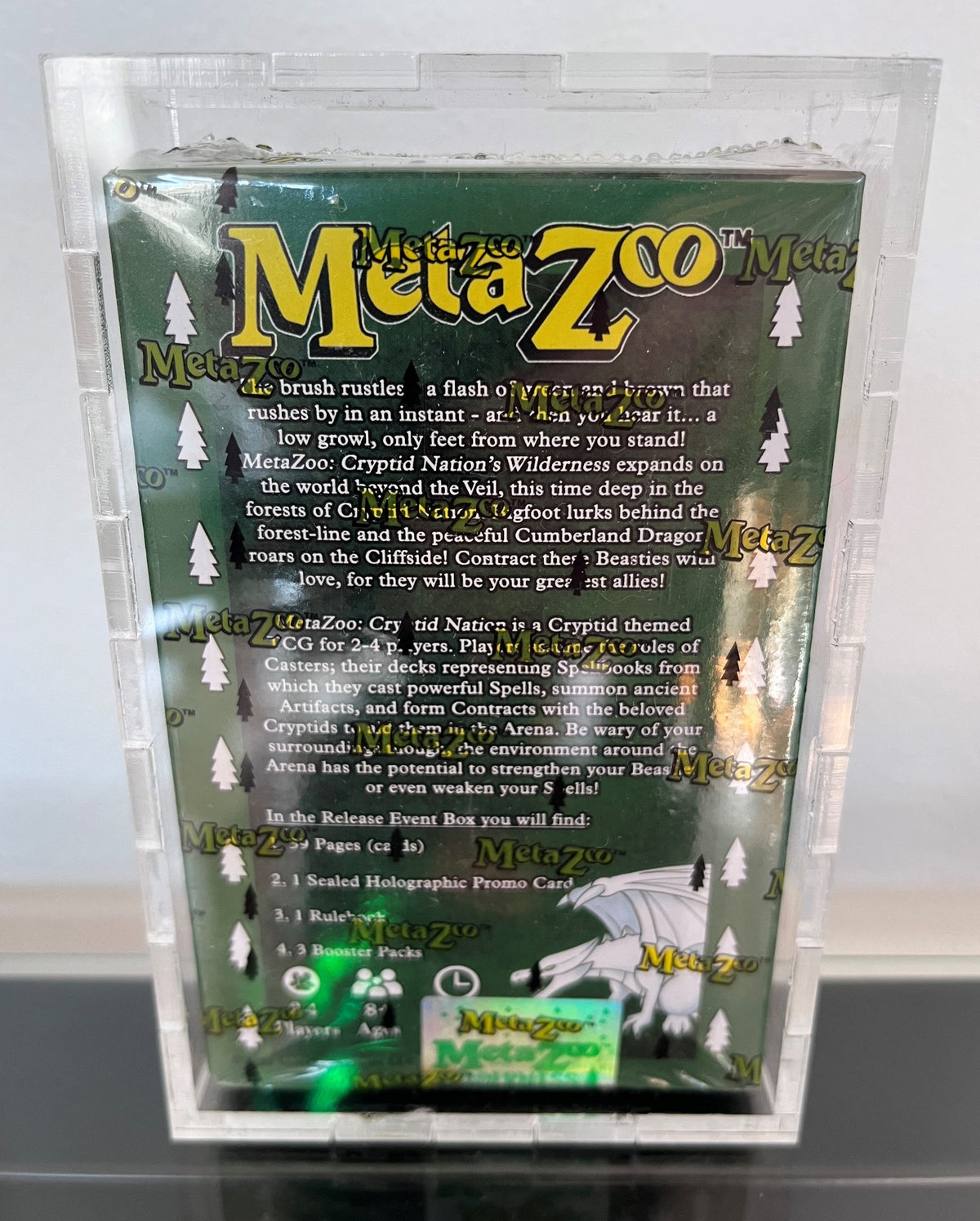 (SIGNED by Mike Waddell - Creator of MetaZoo) MetaZoo: 1st Edition Cryptid Nation Wilderness Release Event Box - in Acrylic Case