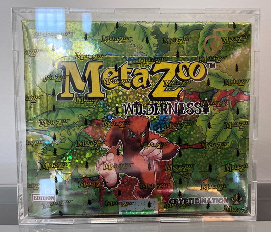 (SIGNED by Mike Waddell - Creator of MetaZoo) MetaZoo: 1st Edition Wilderness Booster Box - in Acrylic Case