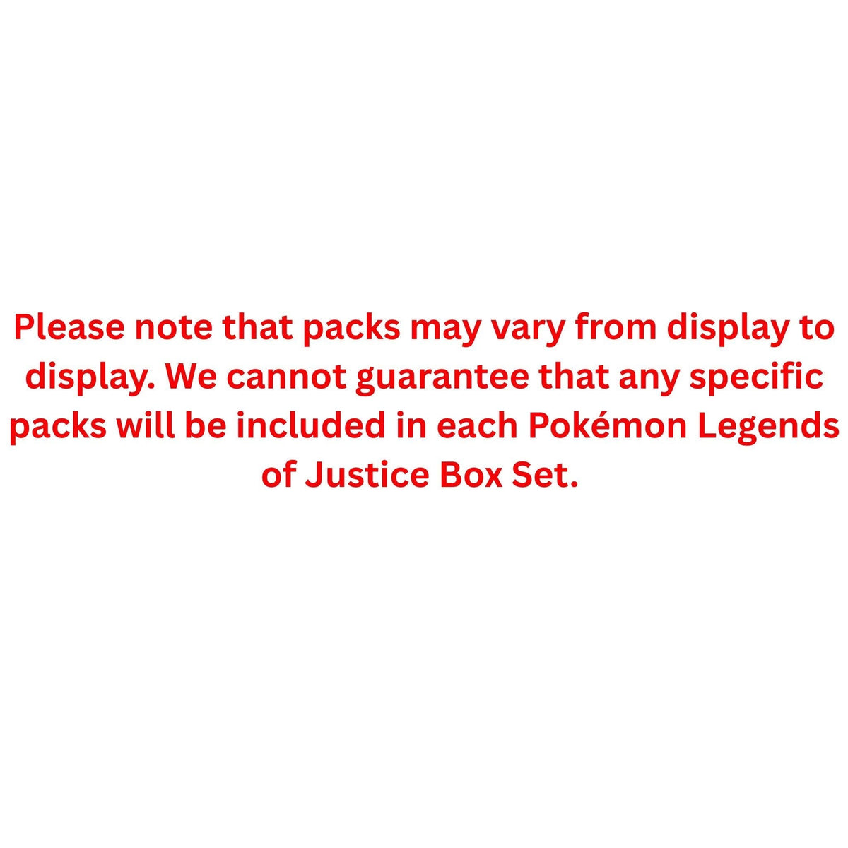 Pokemon Legends of Justice Box Set