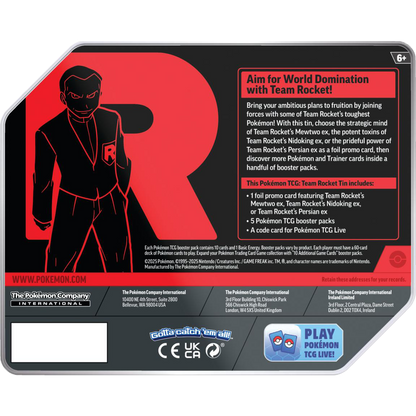 Pokémon Trading Card Game: Team Rocket Tin
