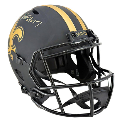 Morten Andersen Signed HOF 2017 Inscription New Orleans Saints Eclipse Full-Size Replica Football Helmet (JSA)