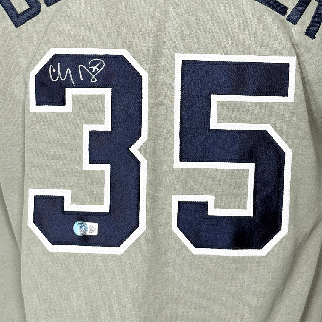 Clay Bellinger Signed New York Grey Baseball Jersey (Beckett)