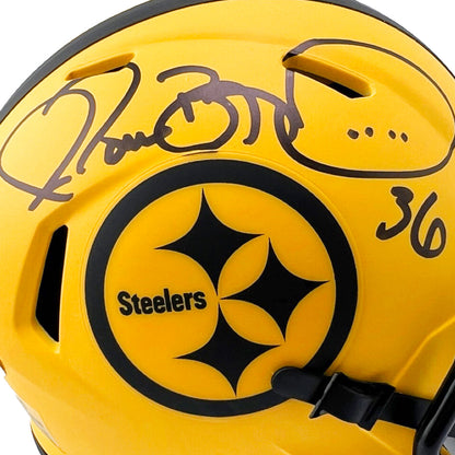 Jerome Bettis Signed Pittsburgh Steelers Rave Mini Football Helmet (JSA)