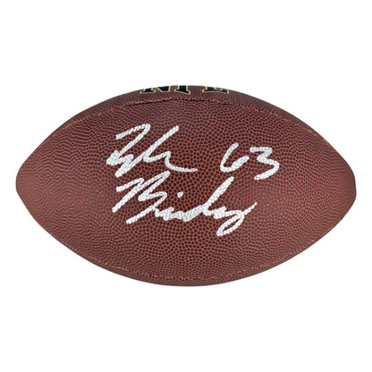 Tyler Biadasz Signed Wilson Official NFL Replica Football (Beckett)