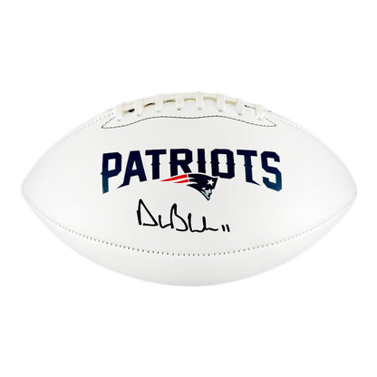 Drew Bledsoe Signed New England Patriots Official NFL Team Logo Football (JSA)