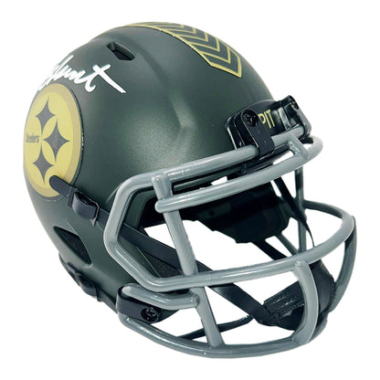Mel Blount Signed Pittsburgh Steelers Salute 2025 Mini Football Helmet (Beckett)