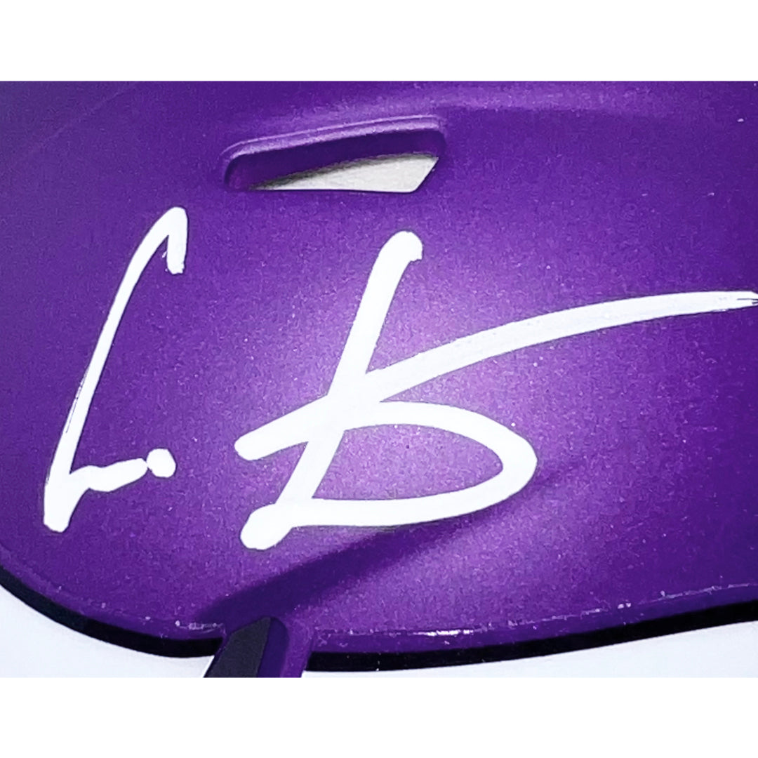 Cris Carter Signed Minnesota Vikings Speed Mini Football Helmet (Beckett)