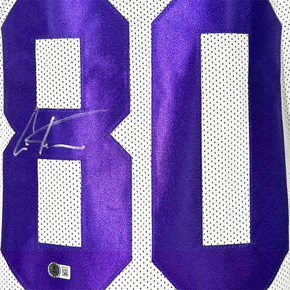 Cris Carter Signed Minnesota White Football Jersey (Beckett)
