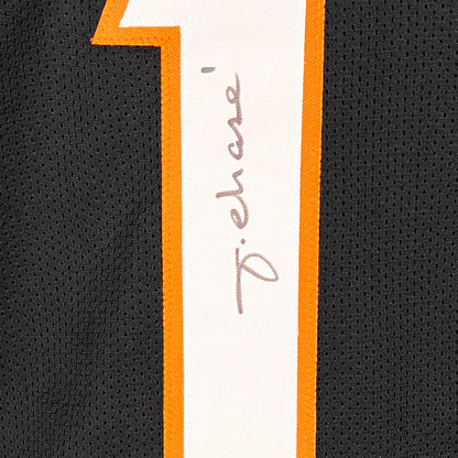 Ja'Marr Chase Signed Cincinnati Black Game Style Football Jersey (Beckett)