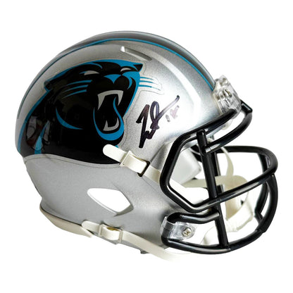 Jalen Coker Signed Carolina Panthers Speed Mini Football Helmet (JSA)