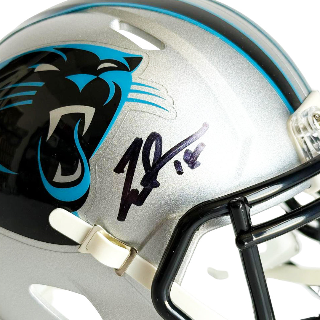 Jalen Coker Signed Carolina Panthers Speed Mini Football Helmet (JSA)