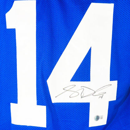 Sam Darnold Signed Seattle Blue Football Jersey (Beckett)
